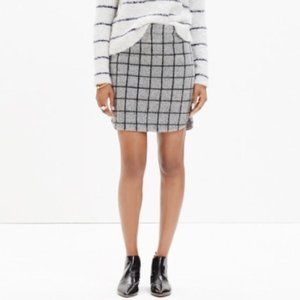 Madewell Wool Windowpane Skirt